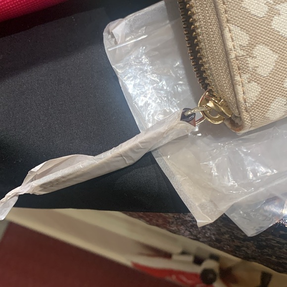 NWOT Kate Spade Cream and Brown Baby Bag and Wallet
